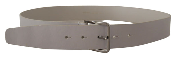 Elegant White Vitello Leather Belt Dolce & Gabbana