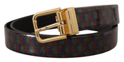 Elegant Vernice Leather Belt with Silver Buckle Dolce & Gabbana