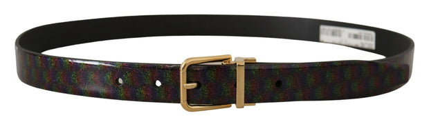 Elegant Vernice Leather Belt with Silver Buckle Dolce & Gabbana