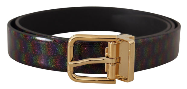 Elegant Vernice Leather Belt with Silver Buckle Dolce & Gabbana