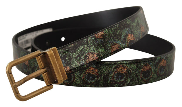 Elegant Black Grosgrain Leather Belt Dolce & Gabbana