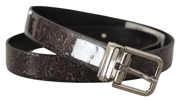 Sleek Grosgrain Leather Belt with Metal Buckle Dolce & Gabbana