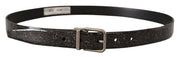 Sleek Grosgrain Leather Belt with Metal Buckle Dolce & Gabbana