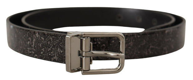 Sleek Grosgrain Leather Belt with Metal Buckle Dolce & Gabbana