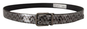 Sleek Italian Leather Belt in Sophisticated Gray Dolce & Gabbana