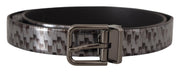 Sleek Italian Leather Belt in Sophisticated Gray Dolce & Gabbana