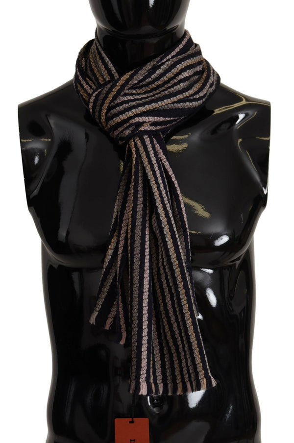 Authentic Multicolor Wool Mens Scarf Missoni