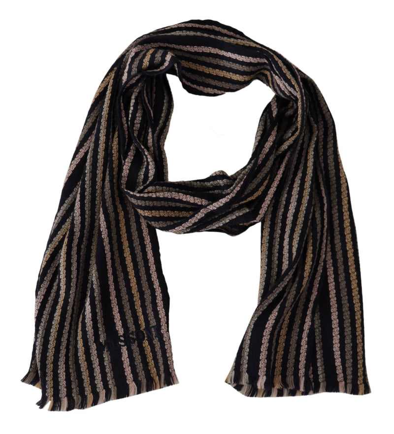 Authentic Multicolor Wool Mens Scarf Missoni