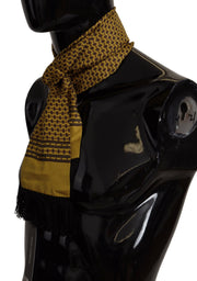 Elegant Yellow Silk Men's Scarf Dolce & Gabbana