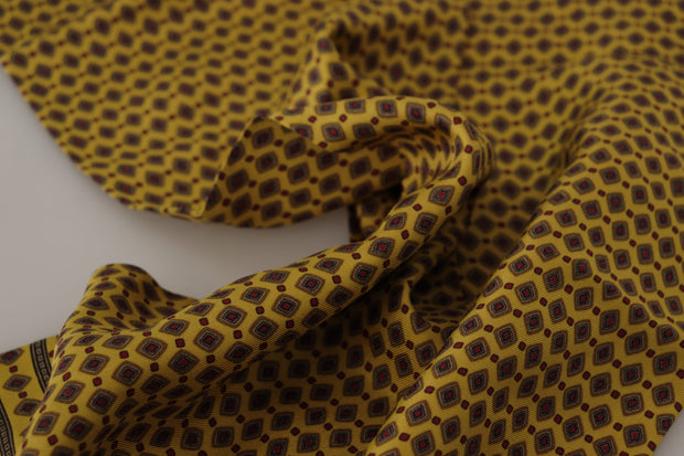 Elegant Yellow Silk Men's Scarf Dolce & Gabbana