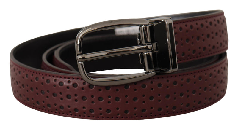 Elegant Leather Belt with Metal Buckle Dolce & Gabbana