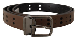 Elegant Leather Belt with Metal Buckle Dolce & Gabbana