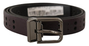 Burgundy Elegance Leather Belt Dolce & Gabbana