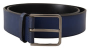 Elegant Italian Leather Belt in Blue Dolce & Gabbana