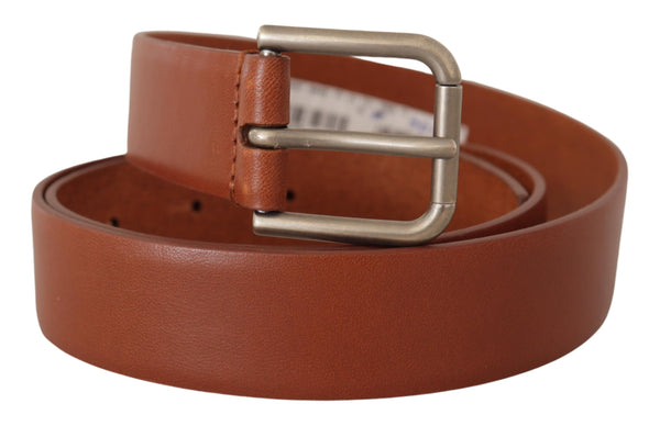 Elegant Leather Belt with Metal Buckle Dolce & Gabbana