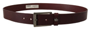 Elegant Brown Leather Designer Belt Dolce & Gabbana