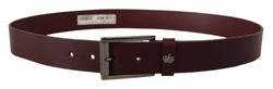 Elegant Brown Leather Designer Belt Dolce & Gabbana