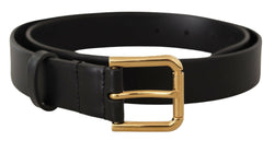 Elegant Leather Belt with Metal Buckle Dolce & Gabbana