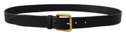 Elegant Leather Belt with Metal Buckle Dolce & Gabbana