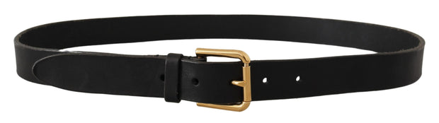 Elegant Leather Belt with Metal Buckle Dolce & Gabbana