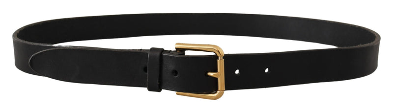 Elegant Leather Belt with Metal Buckle Dolce & Gabbana