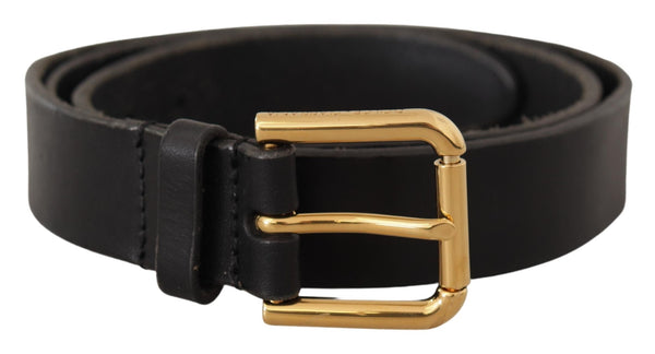 Elegant Leather Belt with Metal Buckle Dolce & Gabbana