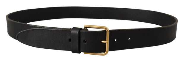 Elegant Leather Belt with Metal Buckle Dolce & Gabbana