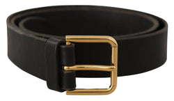 Elegant Leather Belt with Metal Buckle Dolce & Gabbana