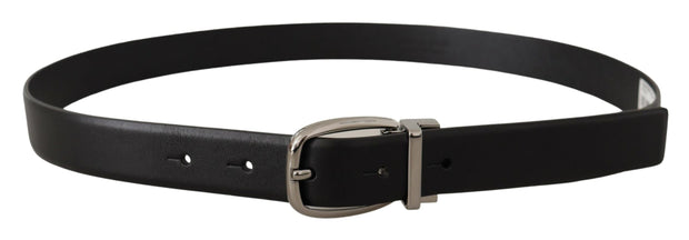 Elegant Leather Belt with Metal Buckle Dolce & Gabbana