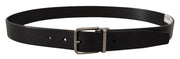 Elegant Black Leather Belt Dolce & Gabbana