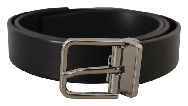 Elegant Black Leather Belt Dolce & Gabbana