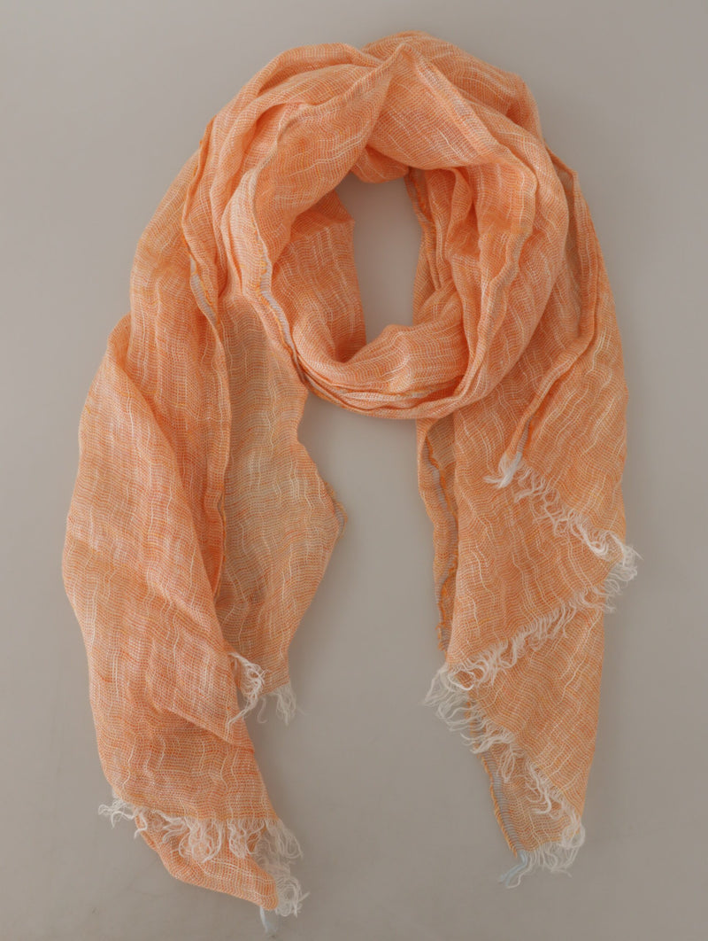 Elegant Peach Linen Scarf Malo