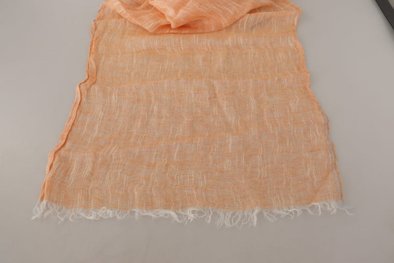 Elegant Peach Linen Scarf Malo