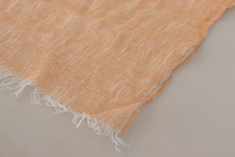 Elegant Peach Linen Scarf Malo