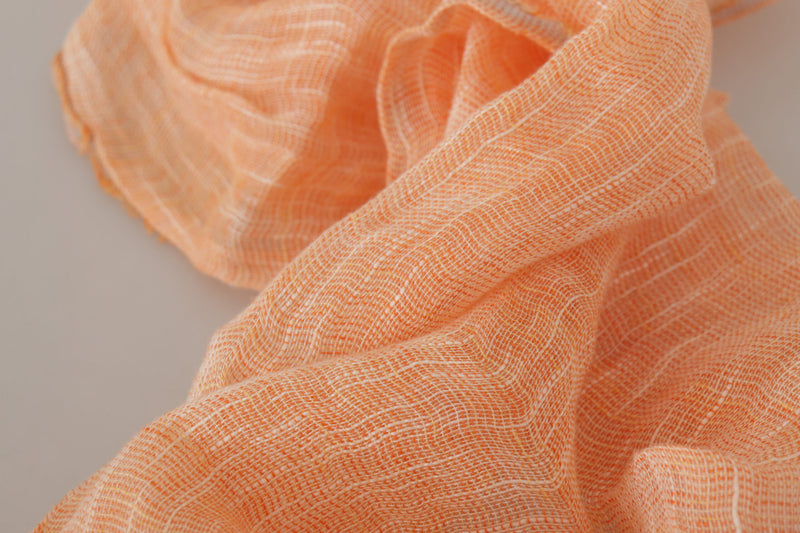 Elegant Peach Linen Scarf Malo