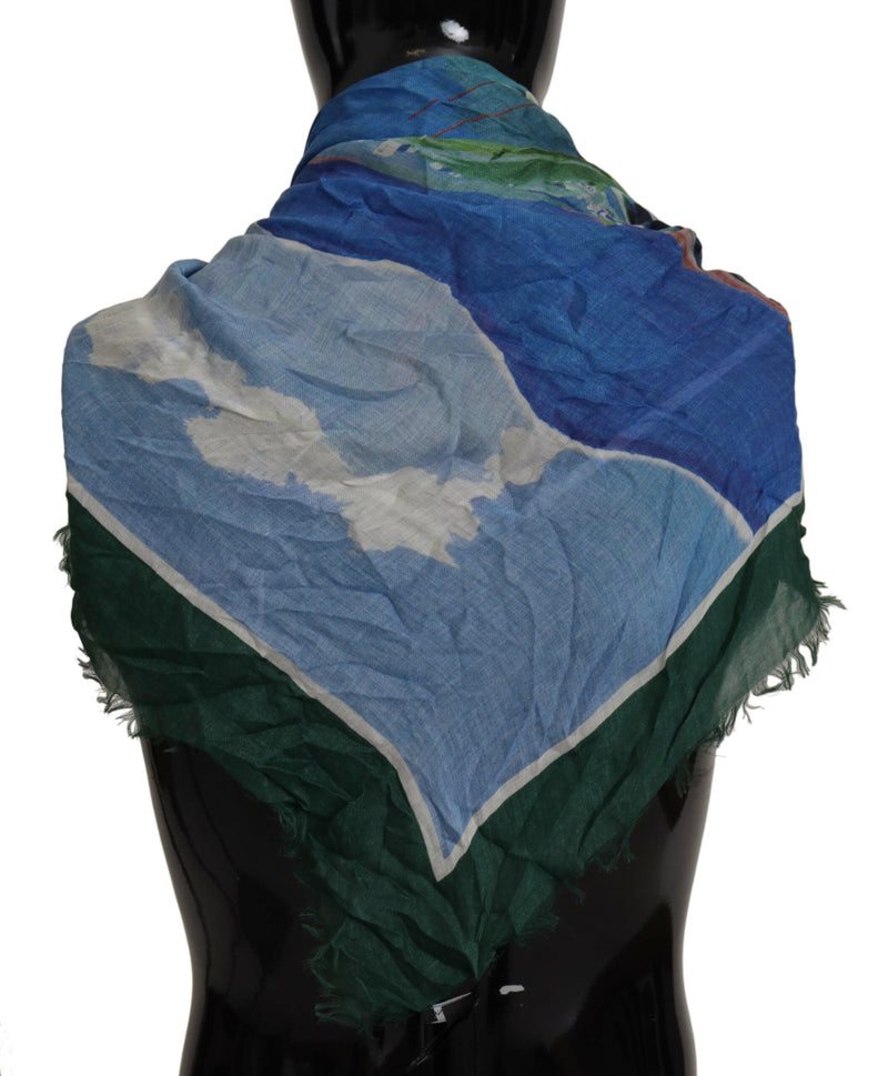 Elegant Multicolor Silk Blend Square Scarf Dolce & Gabbana