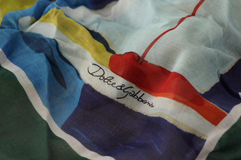 Elegant Multicolor Silk Blend Square Scarf Dolce & Gabbana