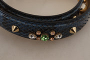 Elegant Leather Shoulder Bag Strap in Blue Dolce & Gabbana