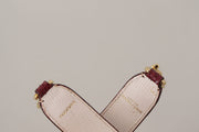 Elegant Python Leather Bag Strap in Bordeaux Dolce & Gabbana