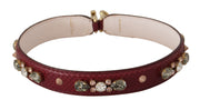 Elegant Python Leather Bag Strap in Bordeaux Dolce & Gabbana