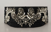 Elegant Rhinestone-Embellished Silk Belt Dolce & Gabbana