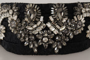 Elegant Rhinestone-Embellished Silk Belt Dolce & Gabbana