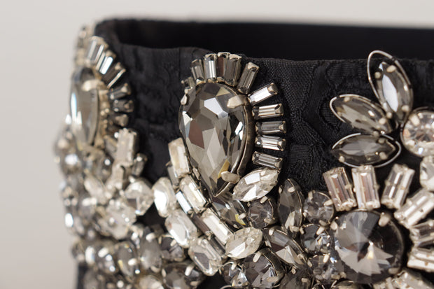 Elegant Rhinestone-Embellished Silk Belt Dolce & Gabbana