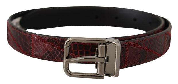 Elegant Red Exotic Leather Belt Dolce & Gabbana