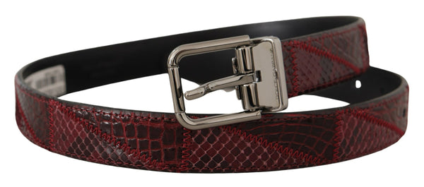 Elegant Red Exotic Leather Belt Dolce & Gabbana