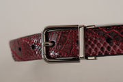 Elegant Red Exotic Leather Belt Dolce & Gabbana