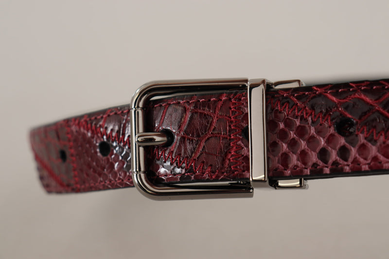 Elegant Red Exotic Leather Belt Dolce & Gabbana