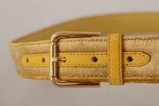 Elegant Velvet Designer Gold-Buckled Belt Dolce & Gabbana