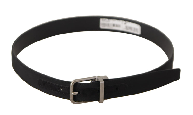 Elegant Black Canvas & Leather Belt Dolce & Gabbana