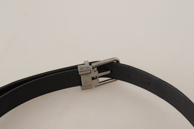 Elegant Black Canvas & Leather Belt Dolce & Gabbana